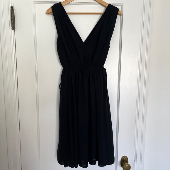 Anthropologie HD in Paris Sheer Flowy Black Dress | Size 4 - Picture 6 of 10